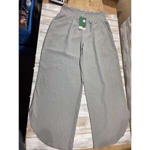 Halara Gray Wide Leg Crossover Waist Flowy Breezeful Pants Size M Resort READ